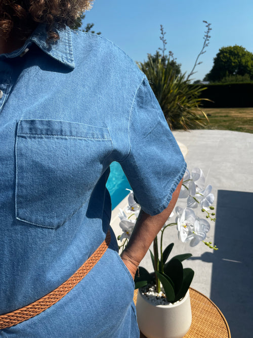 Combi-short en jean