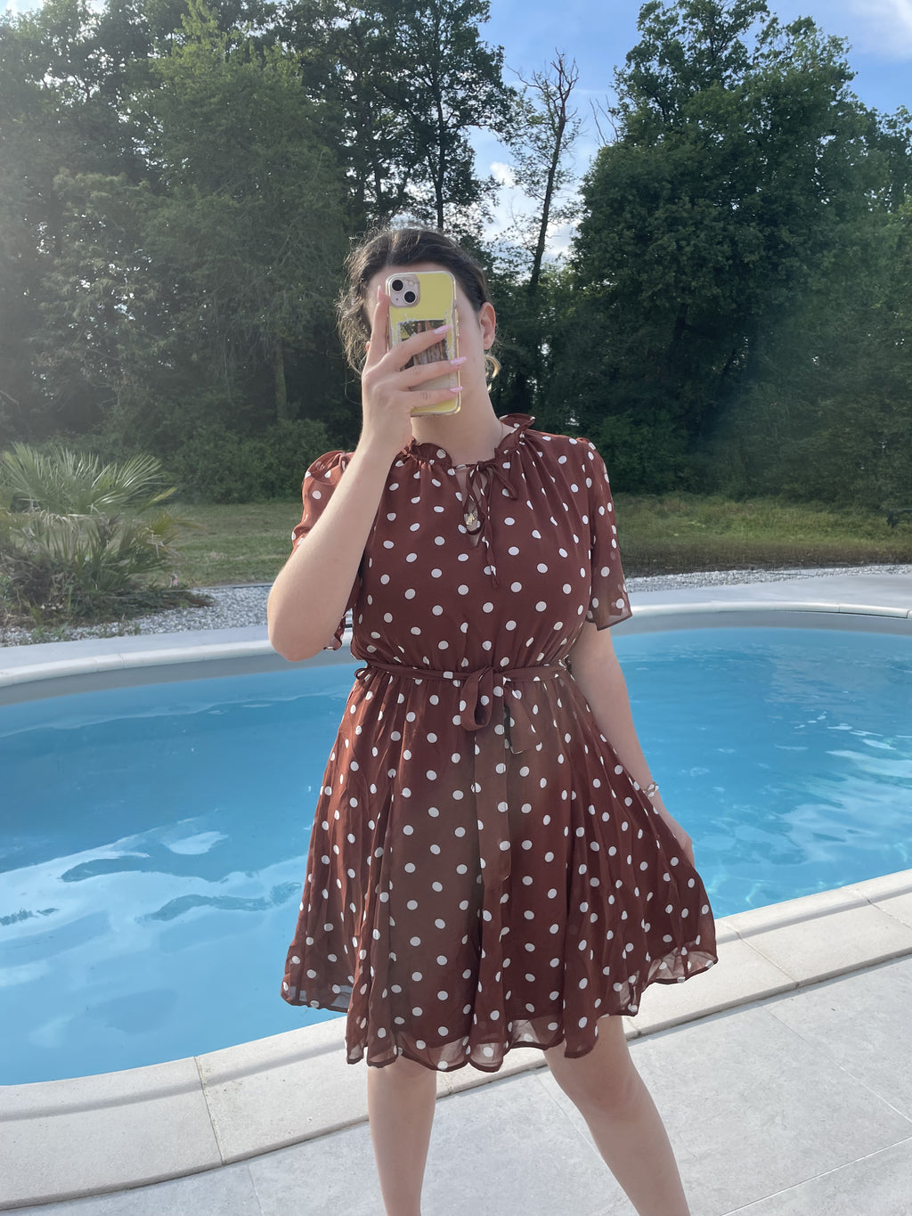 Robe fluide à pois
