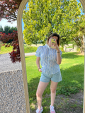 T-shirt bleu ciel nuage