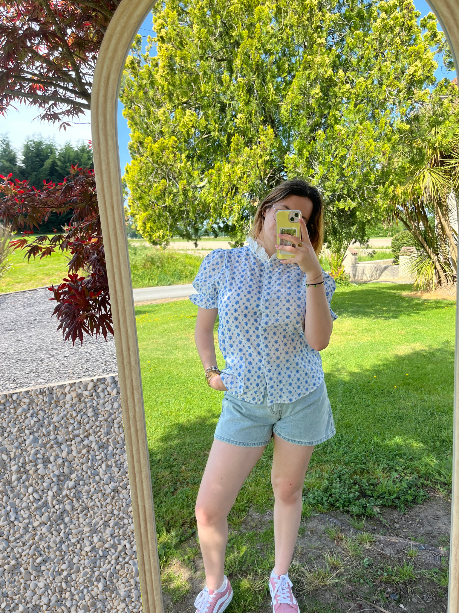 T-shirt bleu ciel nuage