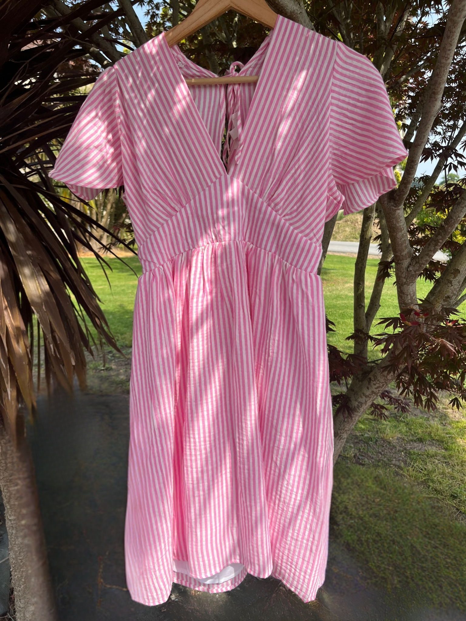 Robe courte marine rose