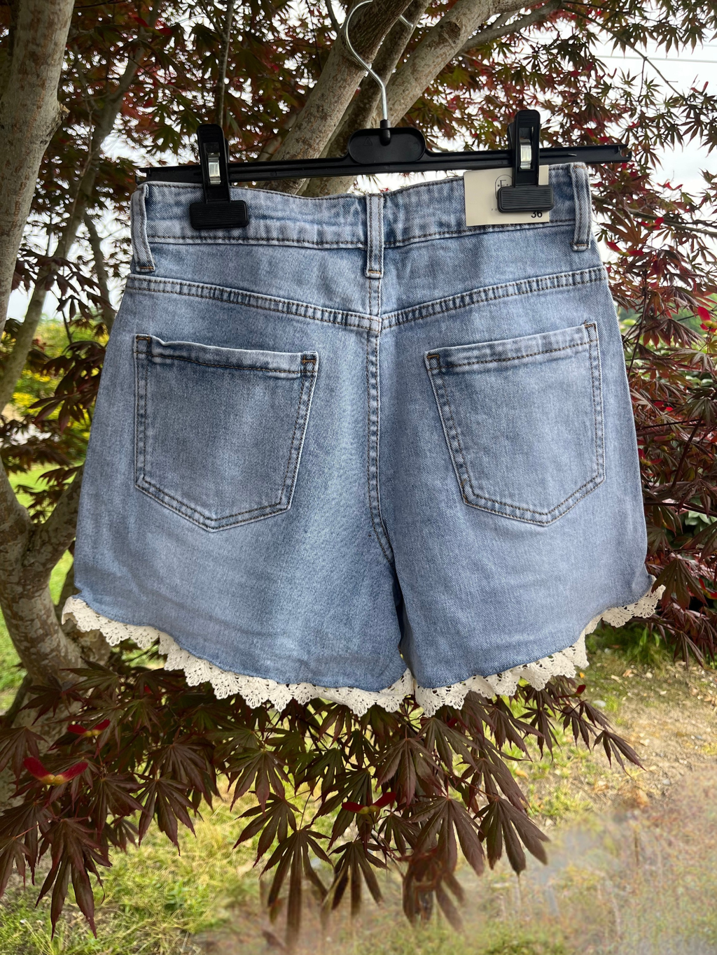 Short dentelle florale