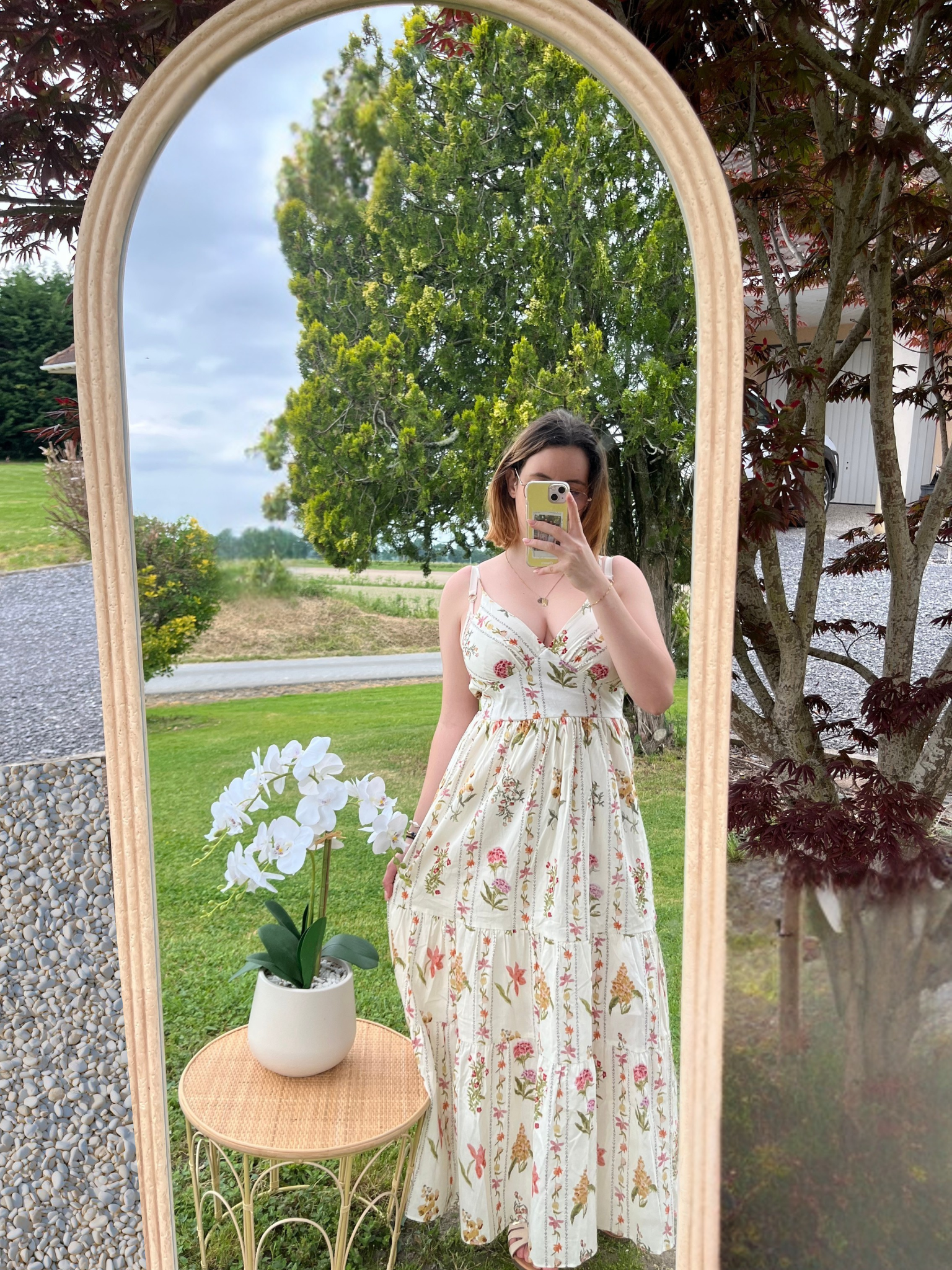 Robe longue beige douceur