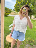 Short dentelle florale