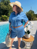 Combi-short en jean