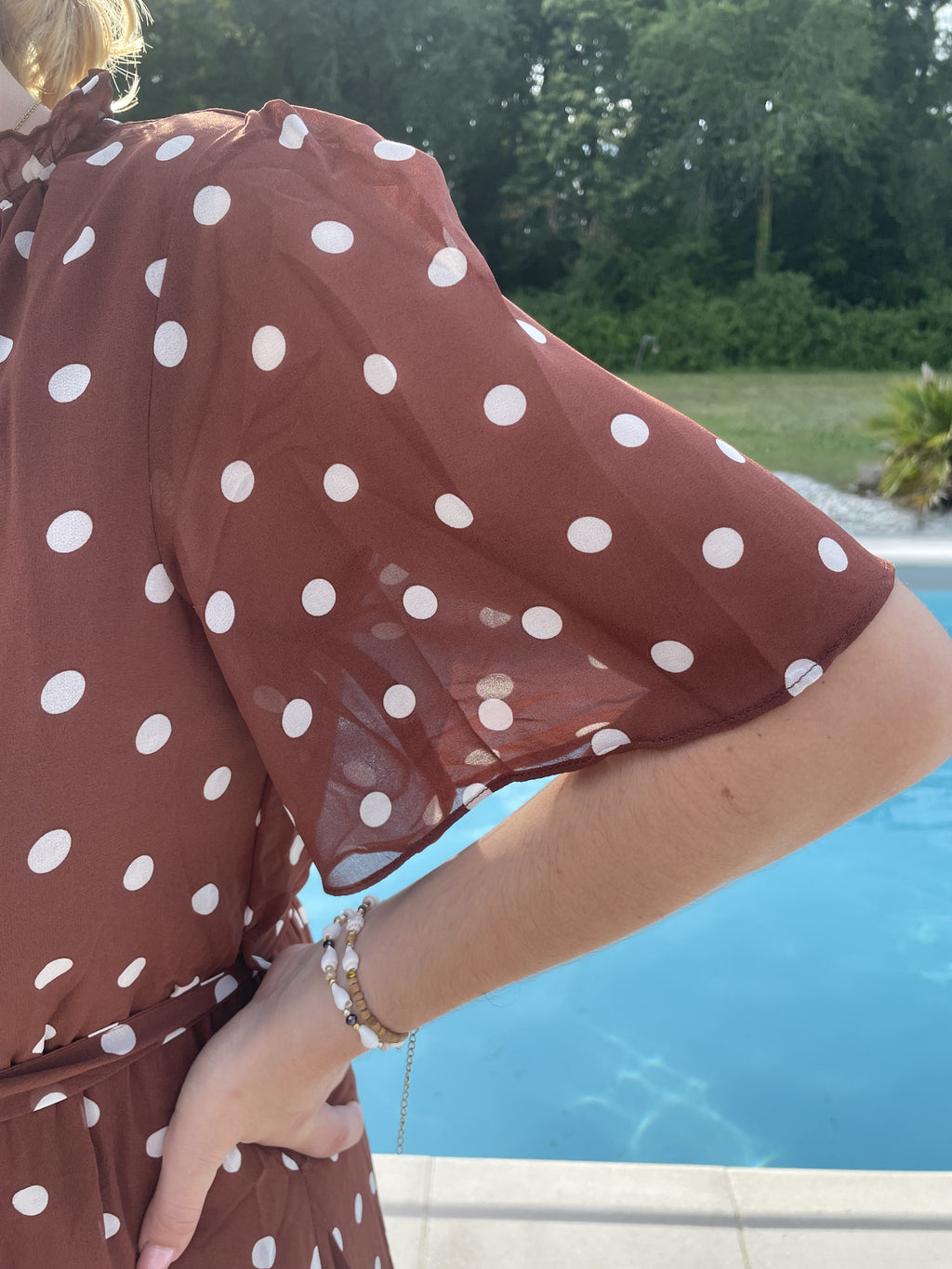 Robe fluide à pois