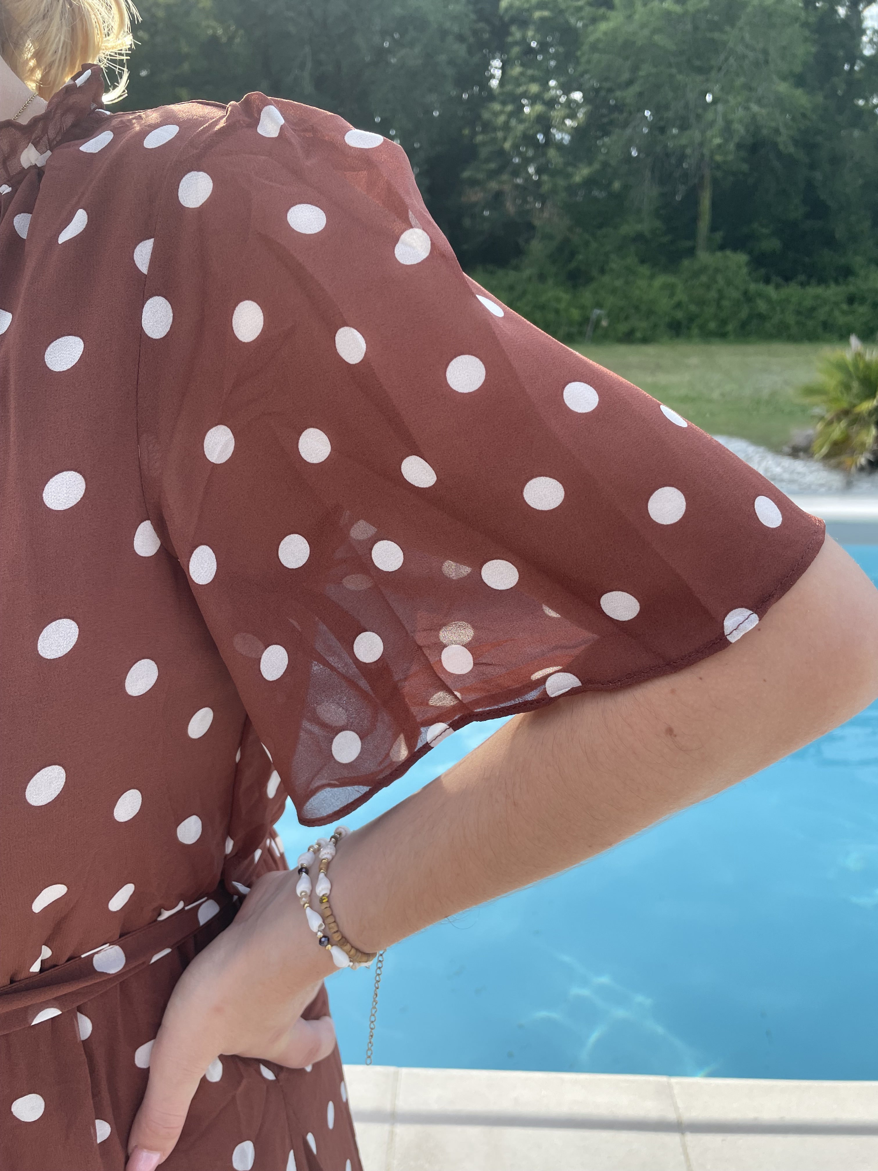 Robe fluide à pois