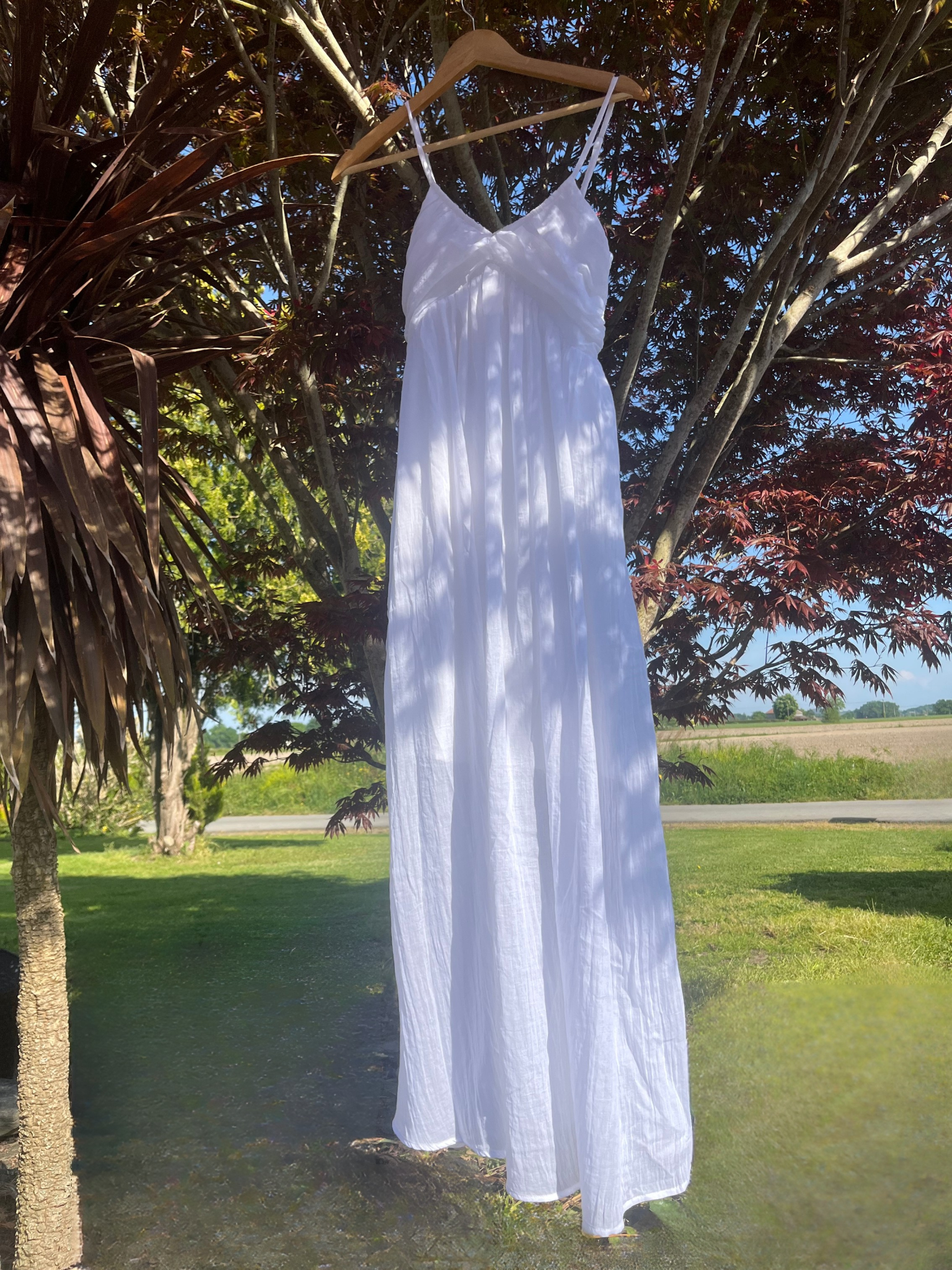 Robe longue blanche nuage