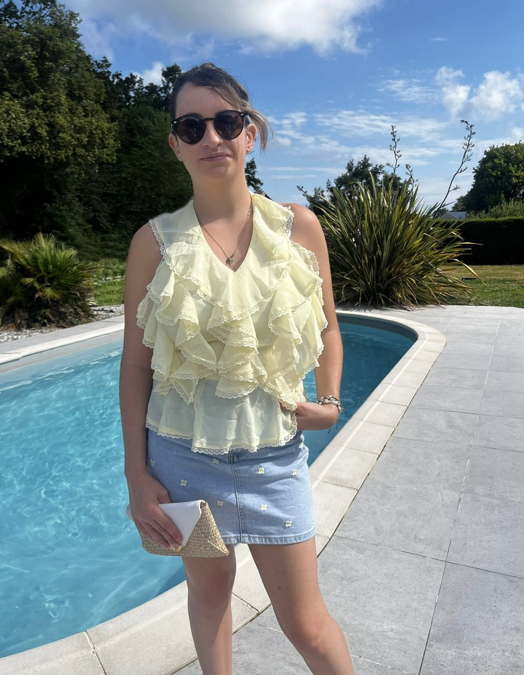 T-shirt à volant